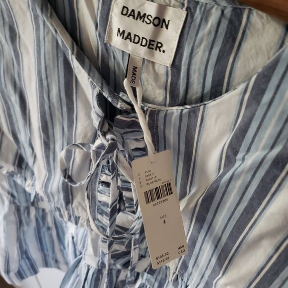 Striped Ruffle Sleeve Blouse - Picture 7 of 13